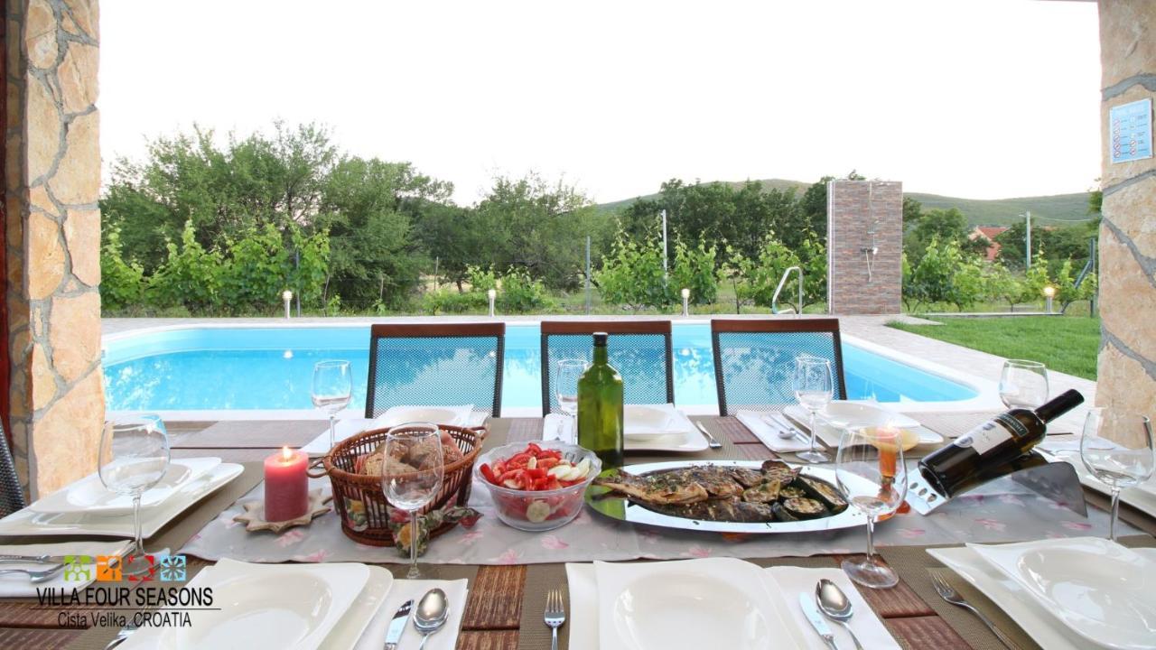 Villa Four Seasons, Heated Pool And 3 En-Suite Bathrooms Velika Cista  Exterior photo