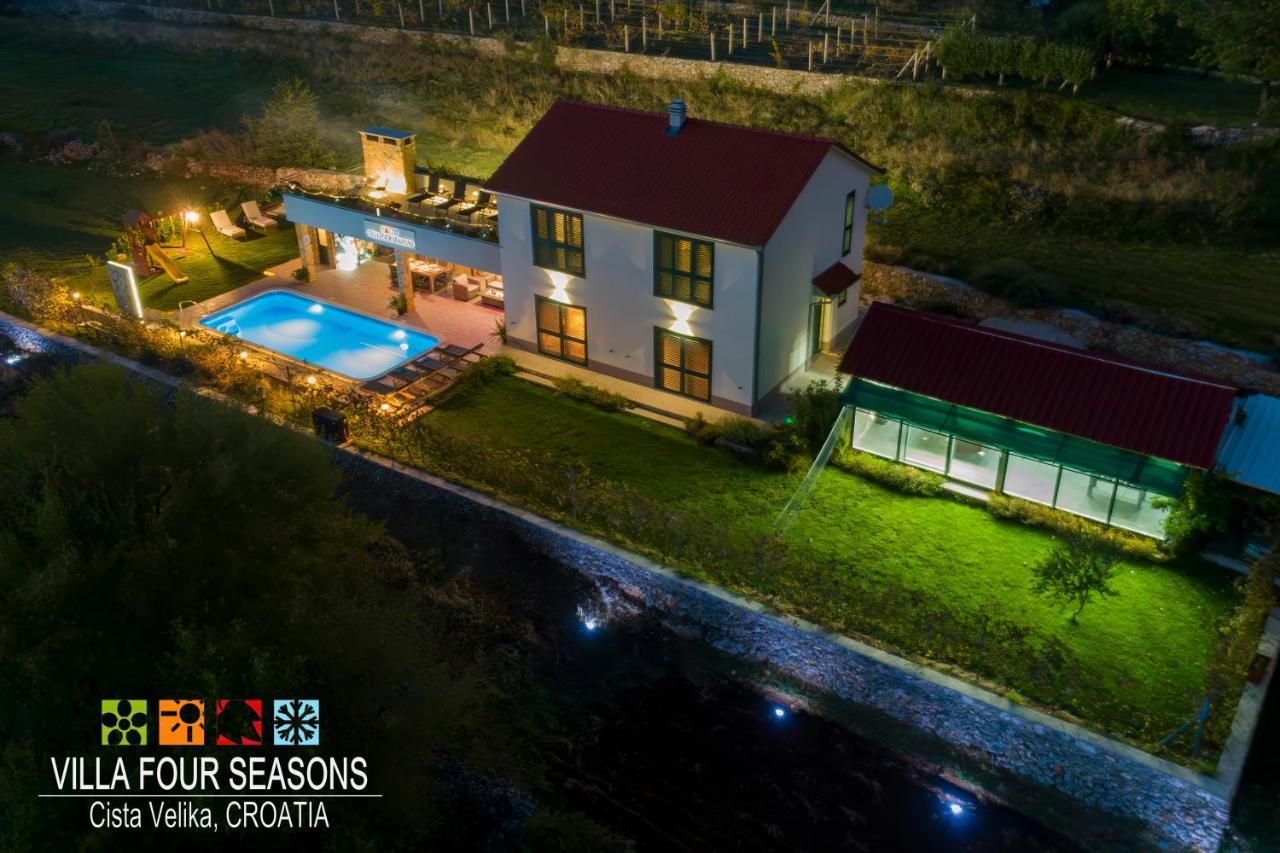 Villa Four Seasons, Heated Pool And 3 En-Suite Bathrooms Velika Cista  Exterior photo
